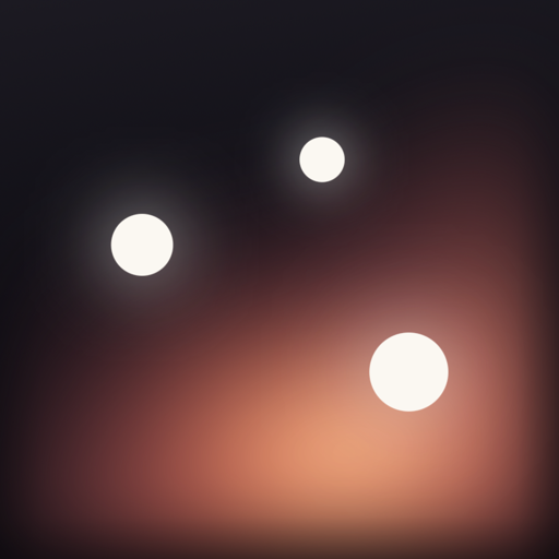 The Inside Voice app icon: three soft dots above a warm glow.